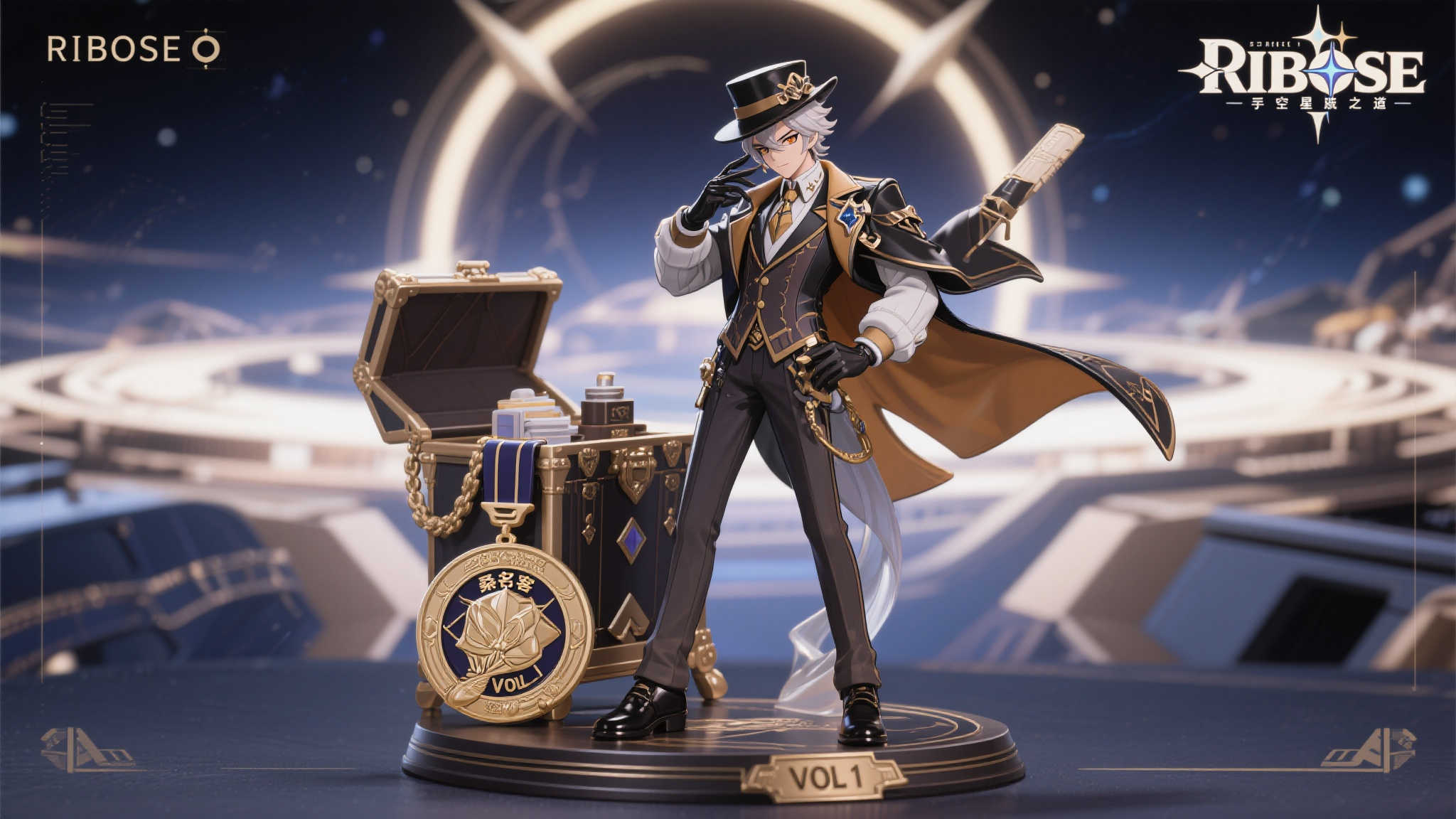 RIBOSE《崩坏：星穹铁道》无名客系列奖章VOL1桑博手办